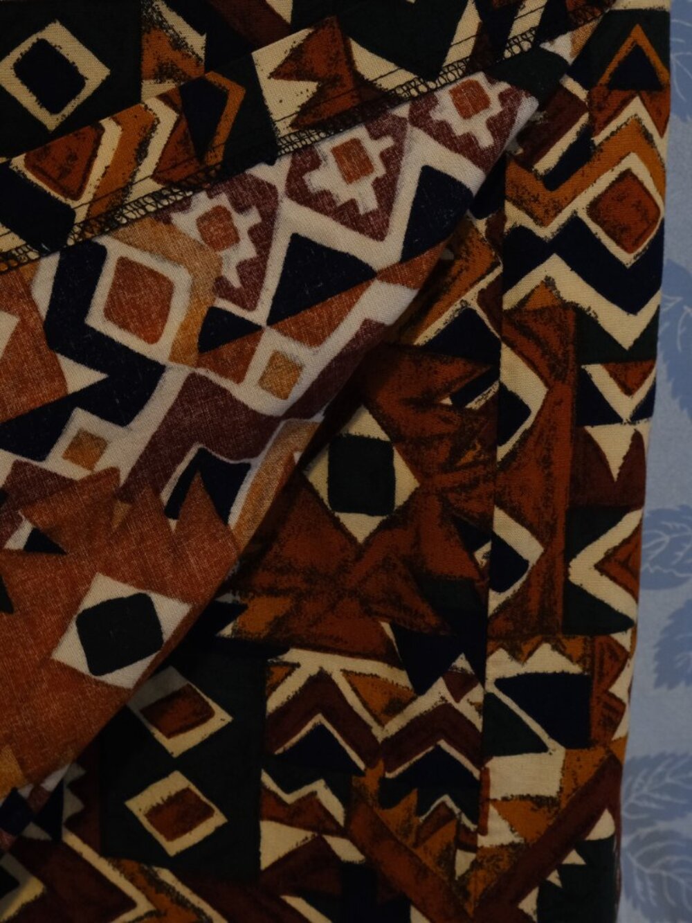 R.A.P USA Tribal Print Wrap Skirt | Earth Tone Boho Skirt | Approx. 32” Waist - Picture 3 of 9